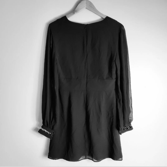 SOLD -NWOT KEEPSAKE Black Deep V Neck Mini Dress - Picture 4 of 6